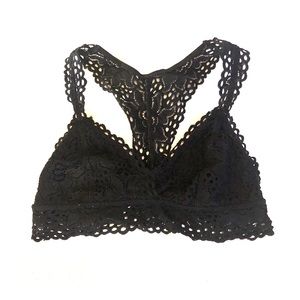 Aerie racer back bralette sz small black